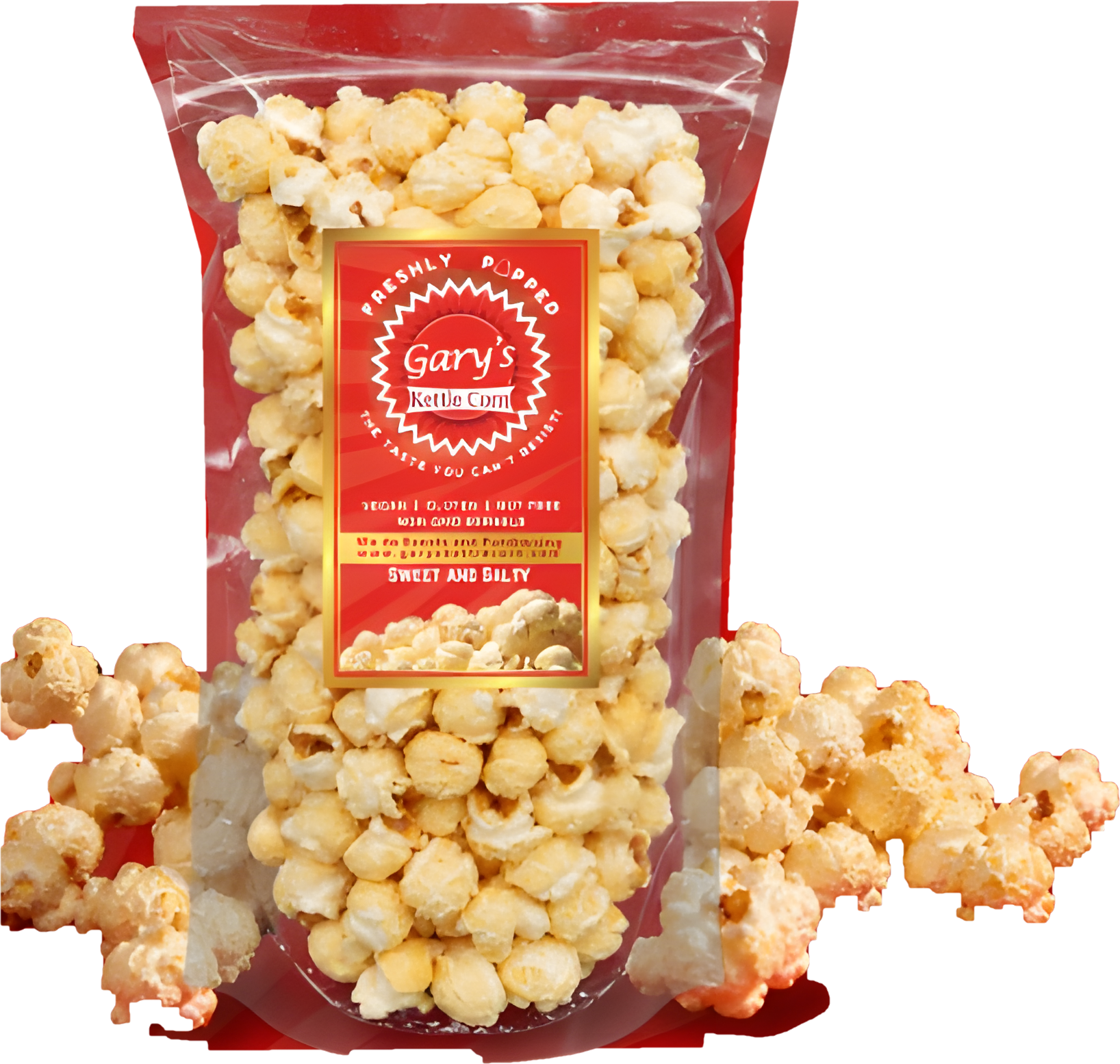 Gary's Kettle Corn heat-sealed bag